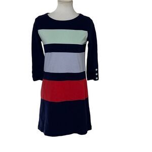 Anthropologie | Anthro Alihop Colorblock Shift Dress Long Sleeves Casual